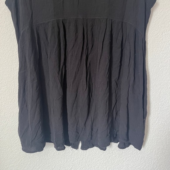 Anthropologie Vanessa Virginia gauze tunic top in black - Picture 11 of 11